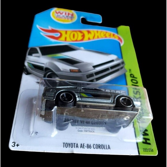 2014 Hot Wheels TOYOTA AE-86 COROLLA Silver ZAMAC 006 2014 HW Workshop #222 1:64 - Picture 12 of 14
